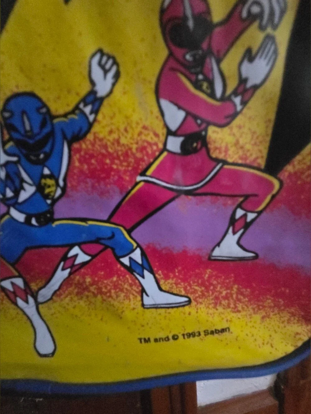 Vintage Power Ranger Kids Backpack - Black, Yellow, Red, Blue